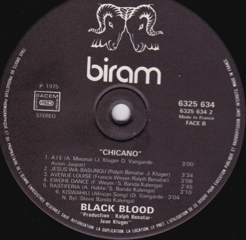 Black Blood (2) : Chicano (LP, Album)