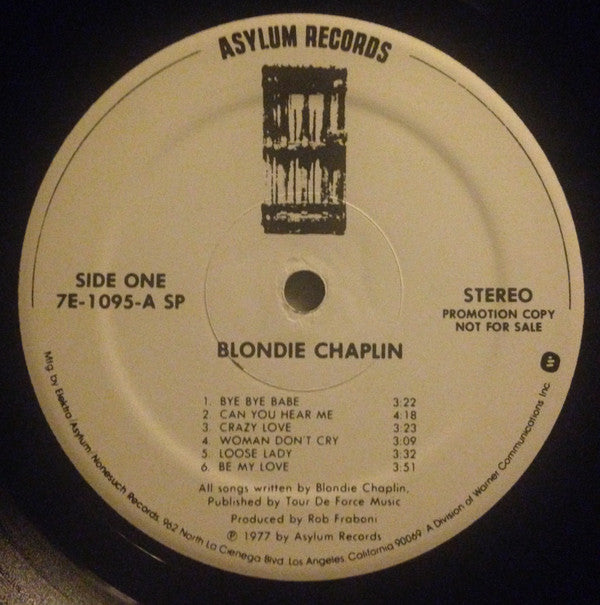 Blondie Chaplin : Blondie Chaplin (LP, Album, Promo, Spe)