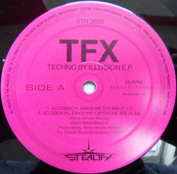 TFX : Techno By Illusion E.P. (12", EP)