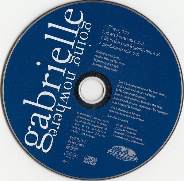 Gabrielle : Going Nowhere (CD, Maxi)