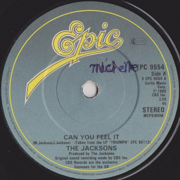 The Jacksons : Can You Feel It (7", Single, Gen)