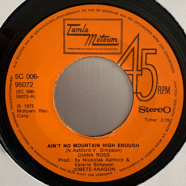 Diana Ross : In TV Gala Tros (7", Single)