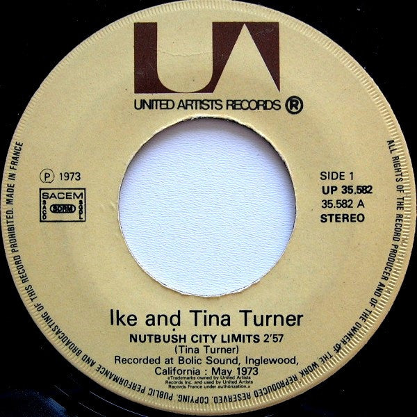 Ike & Tina Turner : Nutbush City Limits (7", Single)