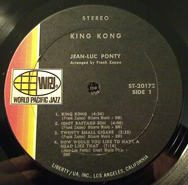 Jean-Luc Ponty : King Kong: Jean-Luc Ponty Plays The Music Of Frank Zappa (LP, Album)