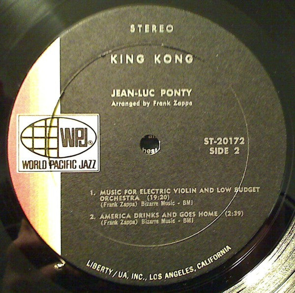 Jean-Luc Ponty : King Kong: Jean-Luc Ponty Plays The Music Of Frank Zappa (LP, Album)