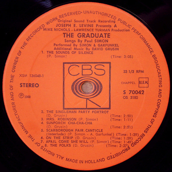 Simon & Garfunkel, Dave Grusin : The Graduate (The Original Sound Track Recording) (LP, Album)