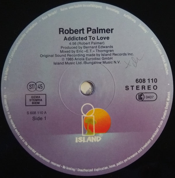Robert Palmer : Addicted To Love (12", Maxi)