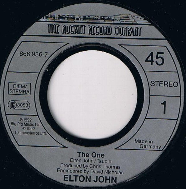 Elton John : The One (7", Single)