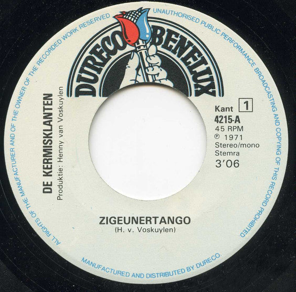 De Kermisklanten : Zigeunertango  / Liefdestango (7", Single)