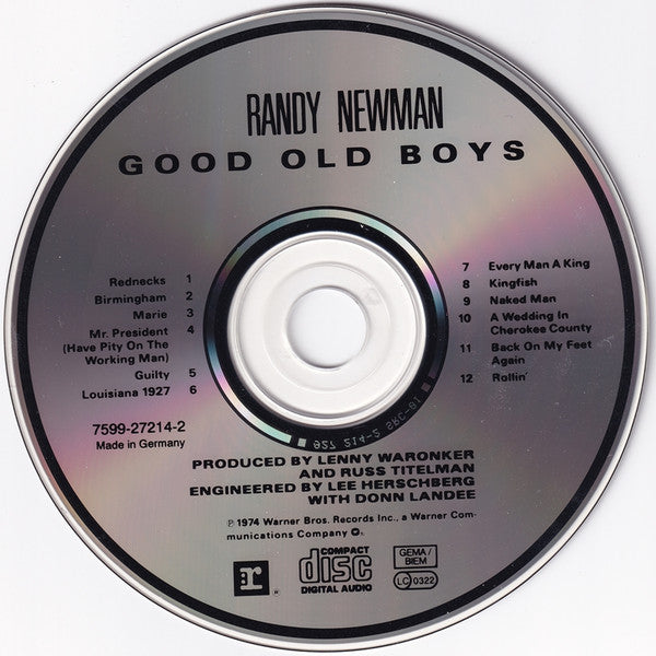 Randy Newman : Good Old Boys (CD, Album, RE, RM)