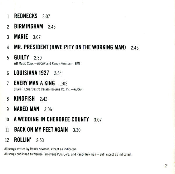 Randy Newman : Good Old Boys (CD, Album, RE, RM)