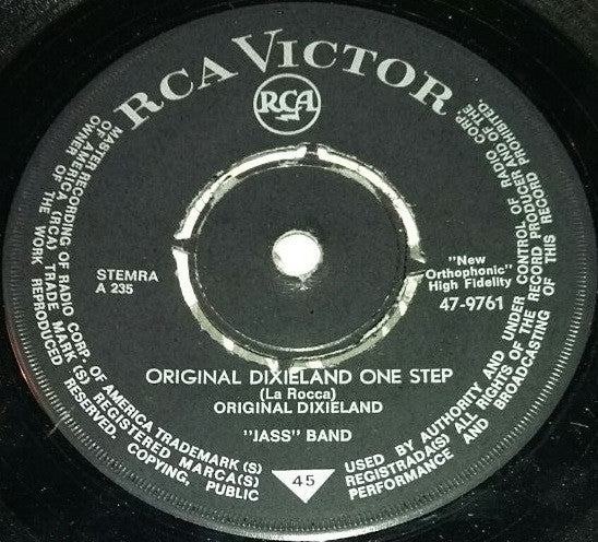 The Original Dixie Land Jass Band* : Original Dixieland One Step / Livery Stable Blues (7", RE)