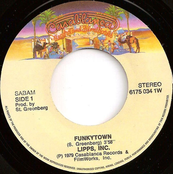 Lipps, Inc. : Funkytown (7", Single)