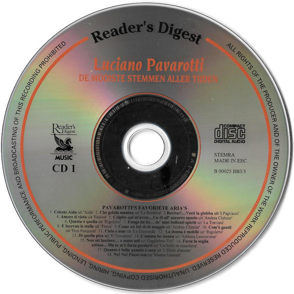 Luciano Pavarotti : De Mooiste Stemmen Aller Tijden (3xCD, Album, Comp)