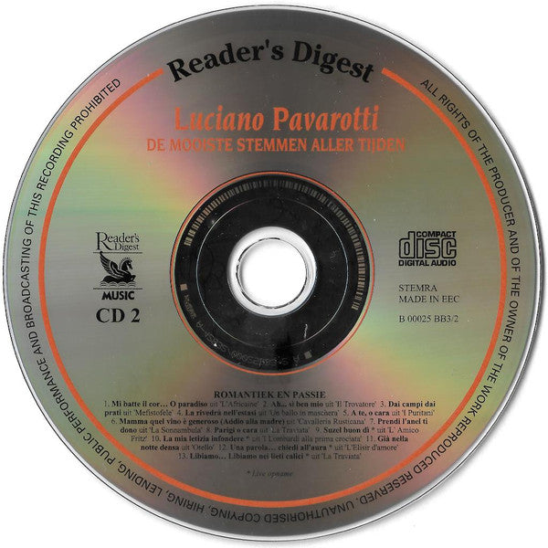 Luciano Pavarotti : De Mooiste Stemmen Aller Tijden (3xCD, Album, Comp)