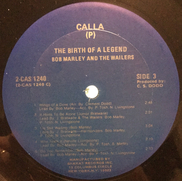 Bob Marley & The Wailers : The Birth Of A Legend (2xLP, Comp)