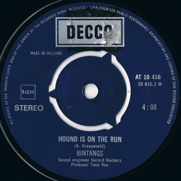 Bintangs : Travelling In The U.S.A. / Hound Is On The Run (7", Single)