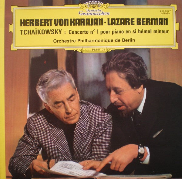 Pyotr Ilyich Tchaikovsky / Herbert von Karajan, Lazar Berman, Berliner Philharmoniker : Concerto No. 1 Pour Piano En Si Bémol Mineur (LP, Album, RE, gat)