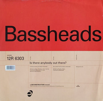Bassheads : Is There Anybody Out There? (12")