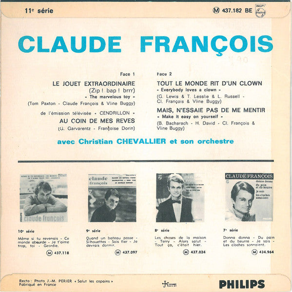 Claude François : Le Jouet Extraordinaire (7", EP, Mono)