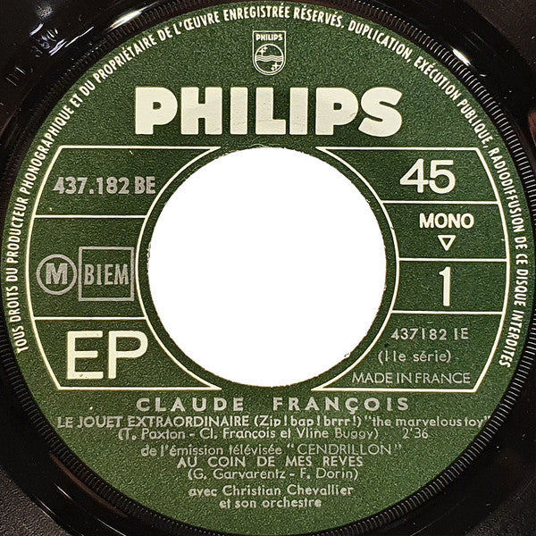 Claude François : Le Jouet Extraordinaire (7", EP, Mono)