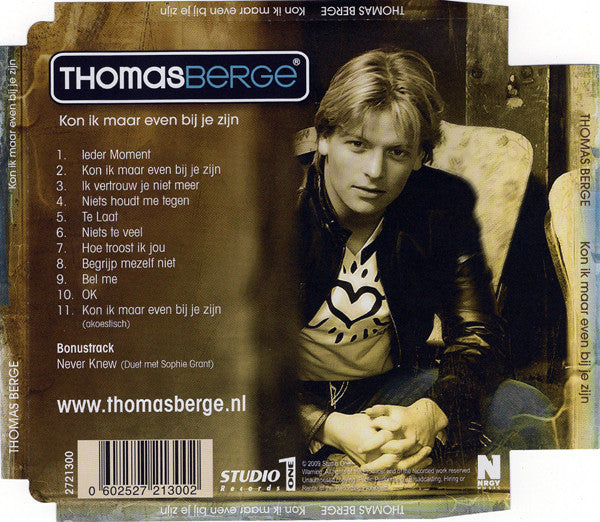 Thomas Berge : Kon Ik Maar Even Bij Je Zijn (CD, Album)