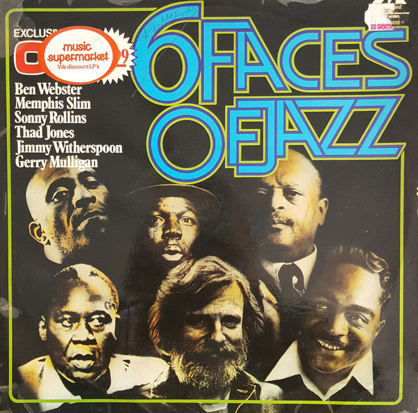 Ben Webster, Memphis Slim, Sonny Rollins, Thad Jones, Jimmy Witherspoon, Gerry Mulligan : Six Faces Of Jazz (LP, Comp)