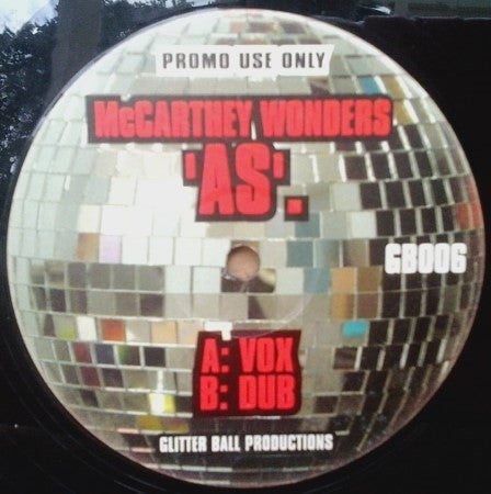 McCarthey Wonders : As (12", Promo, Unofficial)