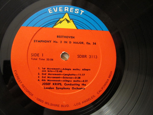 Ludwig van Beethoven • Josef Krips Conducting London Symphony Orchestra : Symphonies No. 2 & 4 (LP, Album)