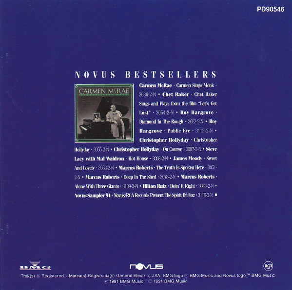 Carmen McRae : Sarah - Dedicated To You (CD, Album)