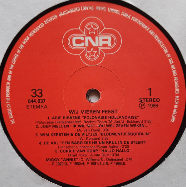 Various : Wij Vieren Feest (2xLP, Comp)