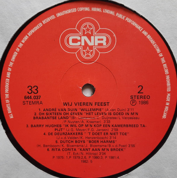 Various : Wij Vieren Feest (2xLP, Comp)