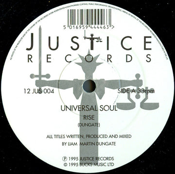 Universal Soul : Rise / Great Spirit, White Light / Twin (12")