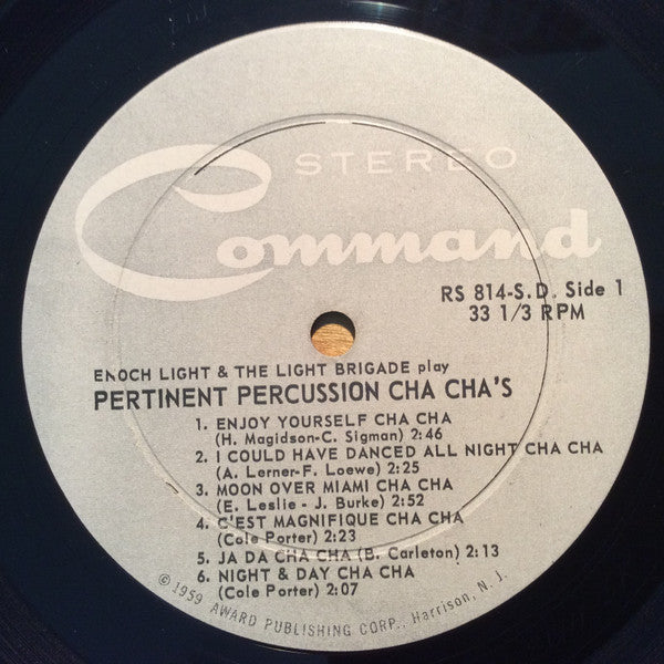 Enoch Light And The Light Brigade : Pertinent Percussion Cha Cha's (LP, Album)