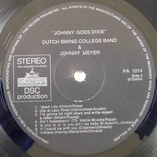 The Dutch Swing College Band & Johnny Meijer : Johnny Goes Dixie (LP, Album)