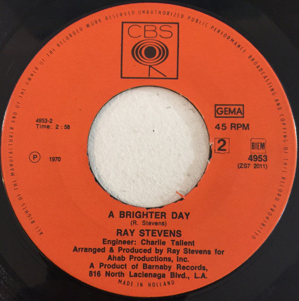 Ray Stevens : Everything Is Beautiful (7", Single)