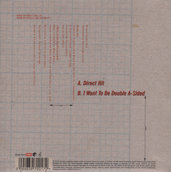 Art Brut : Direct Hit (7", Single)