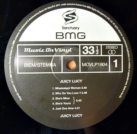 Juicy Lucy : Juicy Lucy (LP, Album, RE, 180)