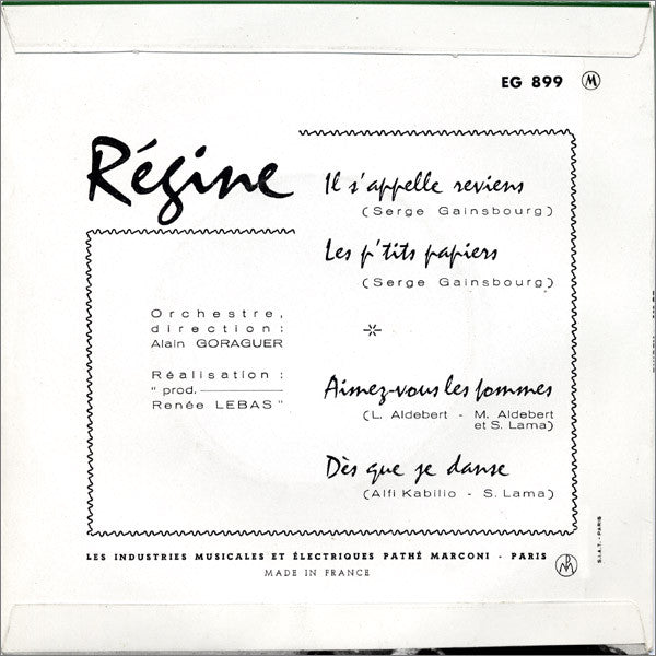 Régine : Il S'appelle Reviens (7", EP, Mono)