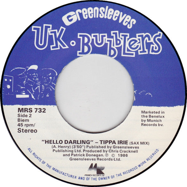 Tippa Irie : Hello Darling (7", Single)