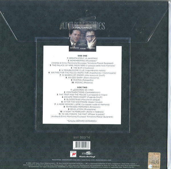 Ennio Morricone : A Pure Formality (LP, Album, Ltd, Num, RE, Cle)