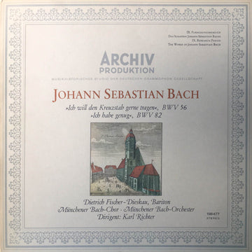 Johann Sebastian Bach : Ich Will Den Kreuzstab Gerne Tragen, BWV 56 / Ich Habe Genug, BWV 82 (LP)