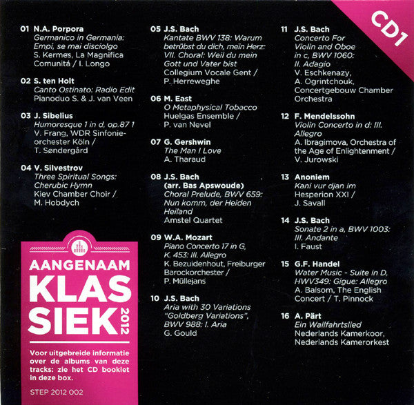 Various / Iris Hond : Aangenaam Klassiek 2012 (2xCD, Comp + CD, Bon)