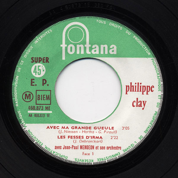 Philippe Clay : Avec Ma Grande Gueule (7", EP)
