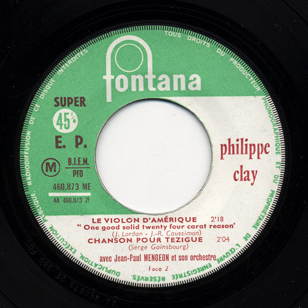 Philippe Clay : Avec Ma Grande Gueule (7", EP)