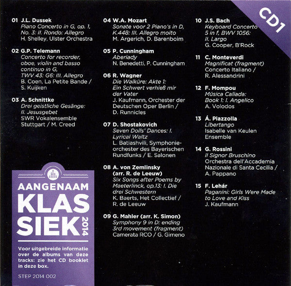 Various : Aangenaam Klassiek 2014 (3xCD, Comp)