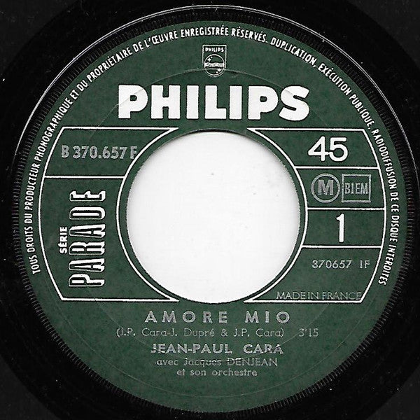 Jean Paul Cara : Amore Mio (7")