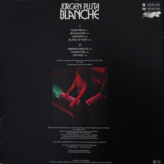 Jürgen Pluta : Blanche (LP, Album)