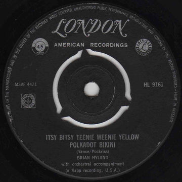 Brian Hyland : Itsy Bitsy Teenie Weenie Yellow Polkadot Bikini / Don't Dilly Dally, Sally (7", Single)