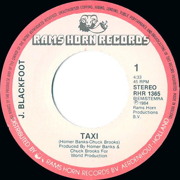 J. Blackfoot : Taxi (7", Single)